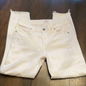 Paige white verdugo crop skinny jeans